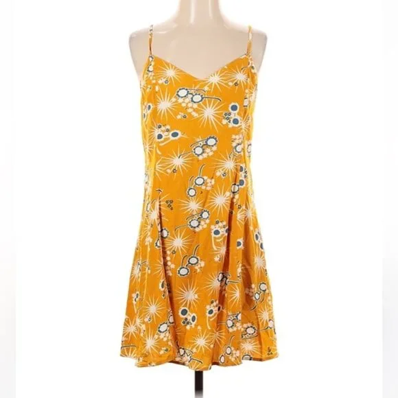 NWT Modcloth On Cloud Nineties Shift Dress Sleeveless Yellow Sunglasses - Picture 2 of 7
